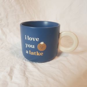 I Love You a Latke Indigo Mug Coffee Tea Collectible
